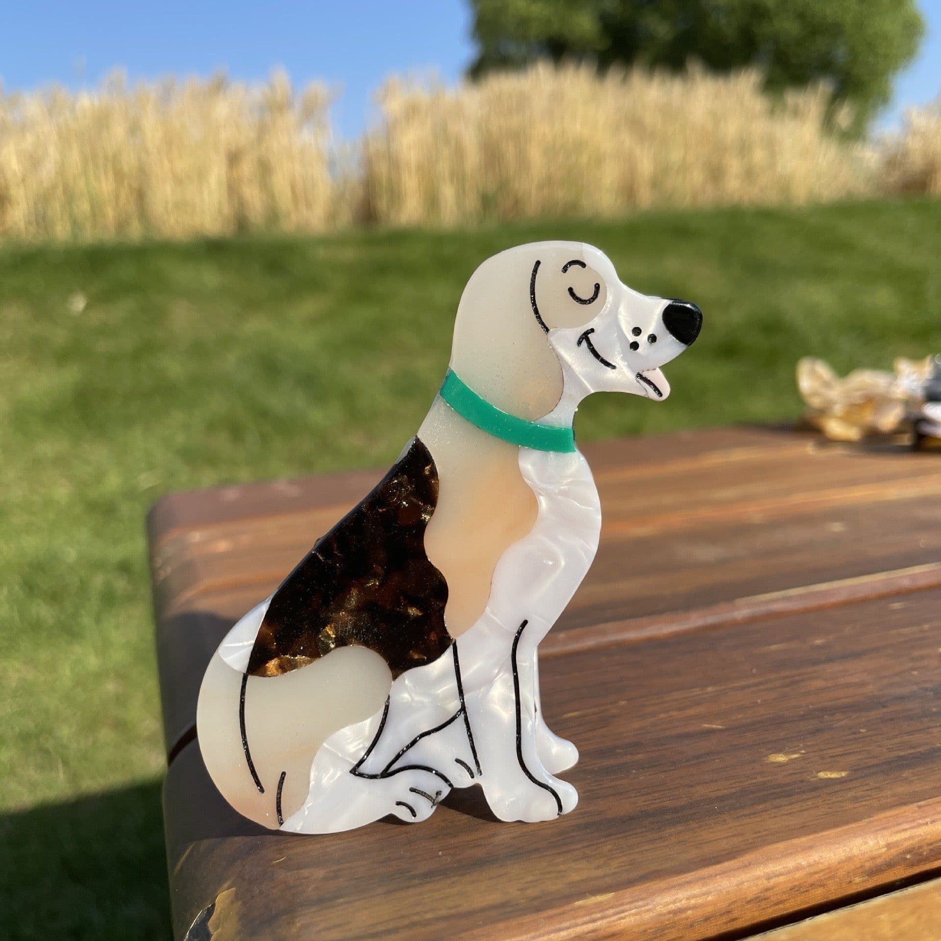 image-PAWSOME PETS NEW YORK Hand-painted Dog Breed Claw Hair Clip #18 | Eco-Friendly