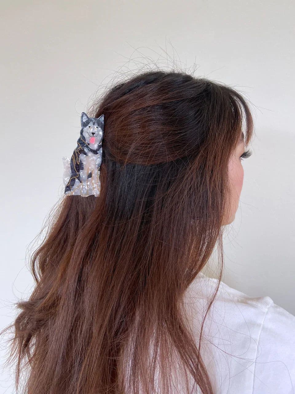 image-PAWSOME PETS NEW YORK Hand-painted Dog Breed Claw Hair Clip #18 | Eco-Friendly