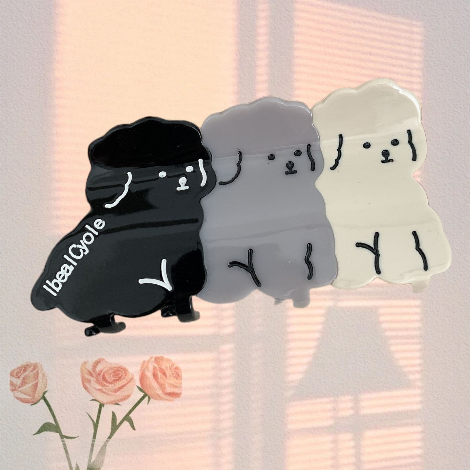 image-PAWSOME PETS NEW YORK Hand-painted Dog Breed Claw Hair Clip #25 | Eco-Friendly