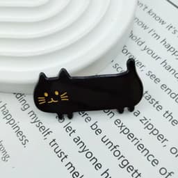 image-PAWSOME PETS NEW YORK Hand-painted Kitty Cat Hair Clip all colors | Eco-Friendly