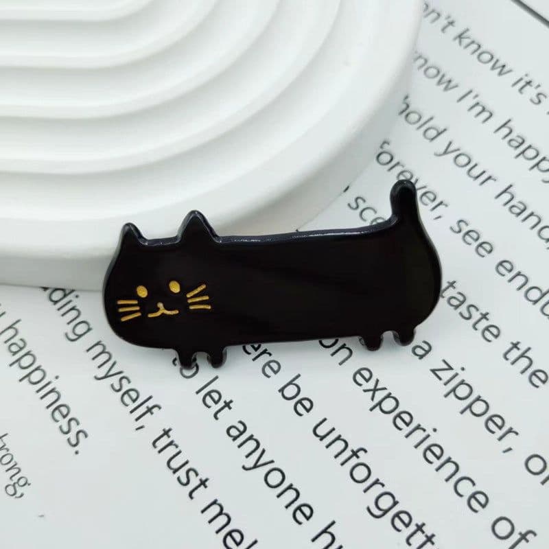 image-PAWSOME PETS NEW YORK Hand-painted Kitty Cat Hair Clip all colors | Eco-Friendly