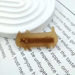 image-PAWSOME PETS NEW YORK Hand-painted Kitty Cat Hair Clip all colors | Eco-Friendly