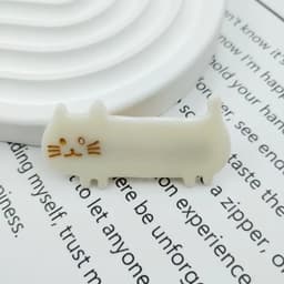image-PAWSOME PETS NEW YORK Hand-painted Kitty Cat Hair Clip all colors | Eco-Friendly