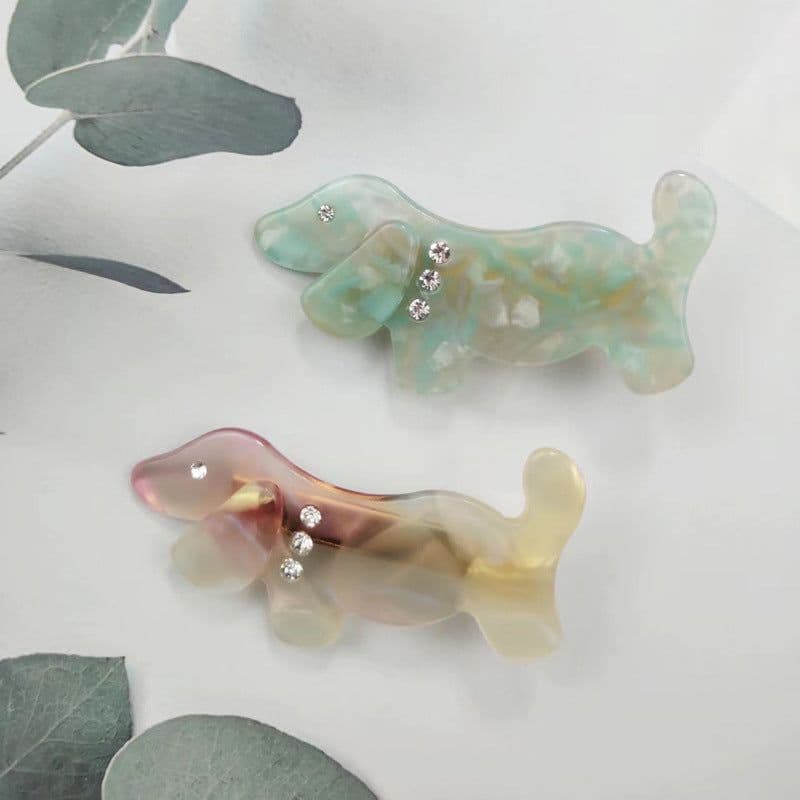 image-PAWSOME PETS NEW YORK Hand-painted King Charles Dog Hair Clip all colors | Eco-Friendly