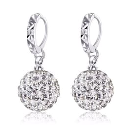 image-925 white fungus buckle diamond ball earrings temperament female Korean fashion student jewelry earrings simple diamond ball earrings