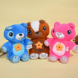 image-Cross-border foreign trade spot children's baby cartoon plush starry sky dream projection lamp Christmas light appease toy lamp