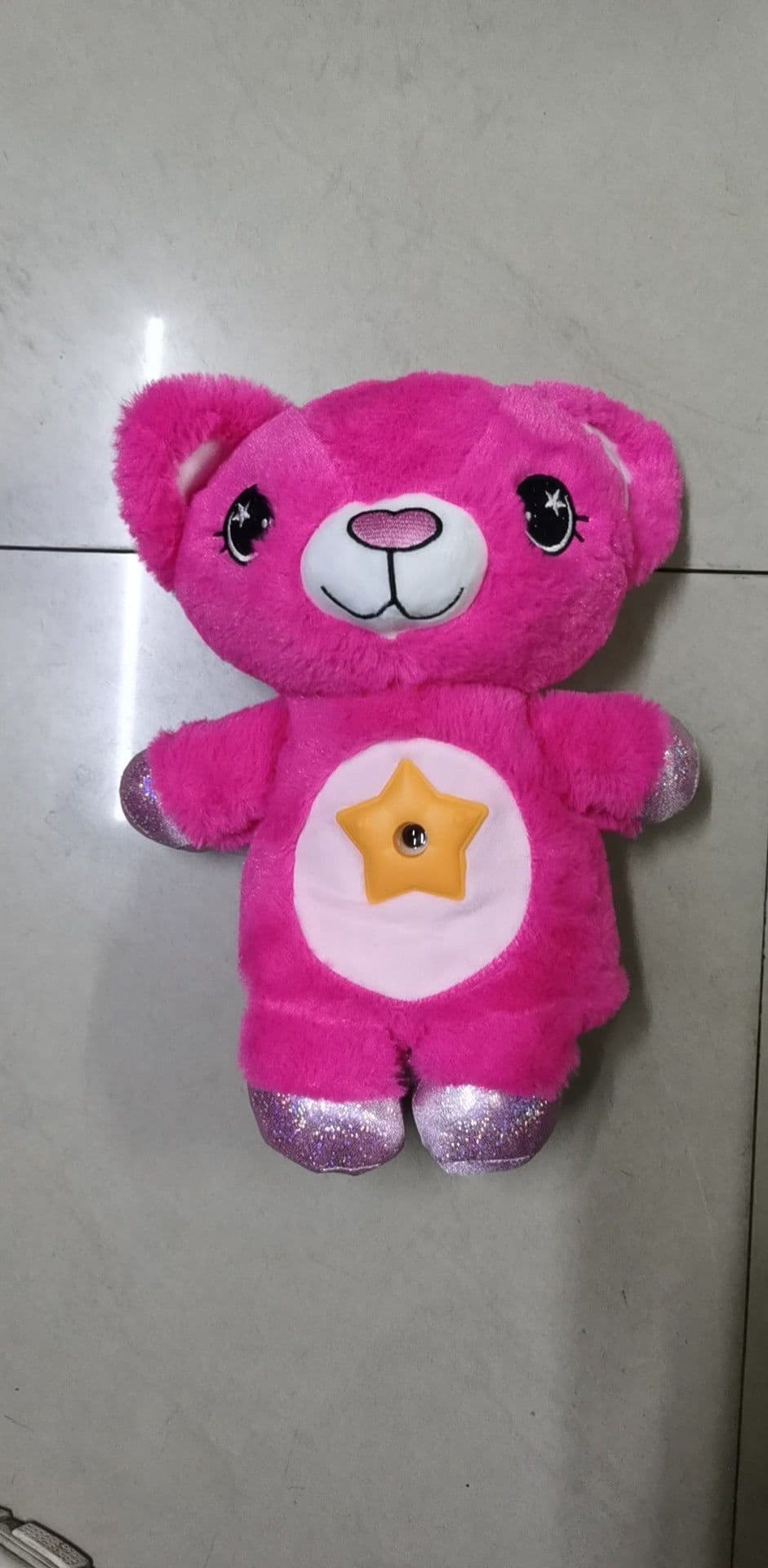 image-Cross-border foreign trade spot children's baby cartoon plush starry sky dream projection lamp Christmas light appease toy lamp