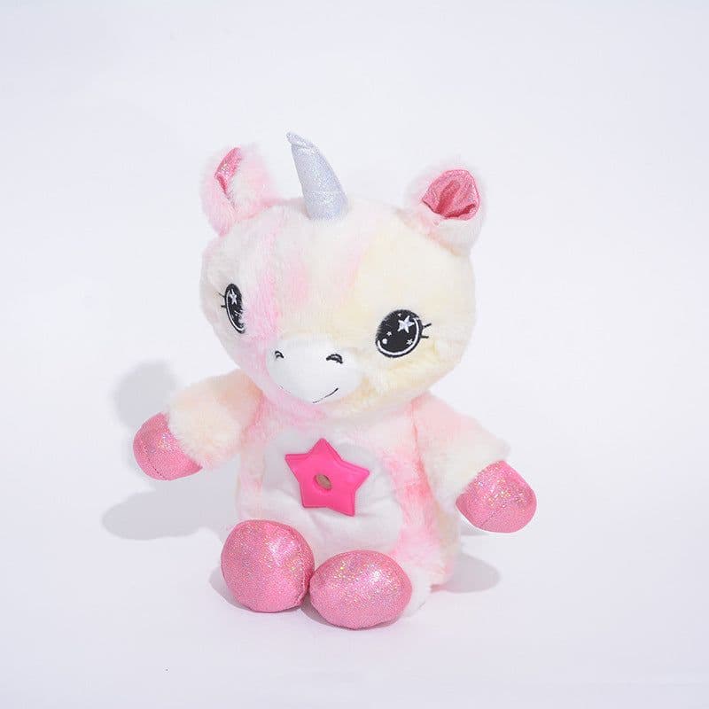 image-Cross-border foreign trade spot children's baby cartoon plush starry sky dream projection lamp Christmas light appease toy lamp