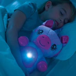 image-Cross-border foreign trade spot children's baby cartoon plush starry sky dream projection lamp Christmas light appease toy lamp