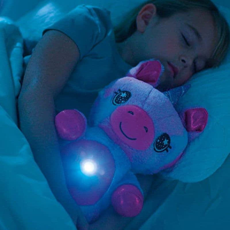 image-Cross-border foreign trade spot children's baby cartoon plush starry sky dream projection lamp Christmas light appease toy lamp