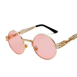 image-European and American personality steampunk sunglasses round frame trendy ladies sunglasses men's travel street shooting glasses E8010