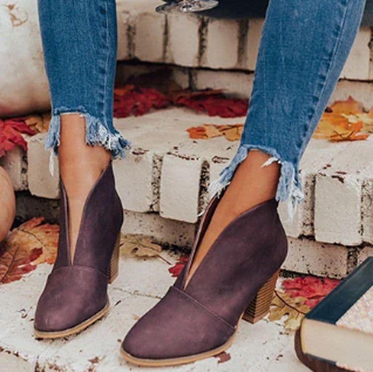 image-AliExpress Amazon popular short boots 2021 European and American fashion comfortable slip-on fashion boots women's large size spot