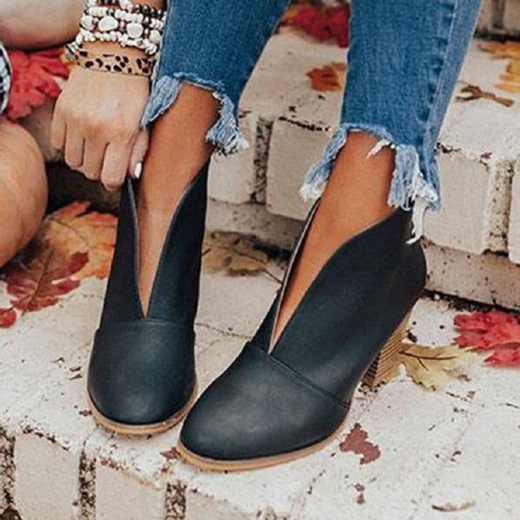 image-AliExpress Amazon popular short boots 2021 European and American fashion comfortable slip-on fashion boots women's large size spot