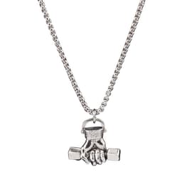 image-fist dumbbell pendant hip-hop men's necklace