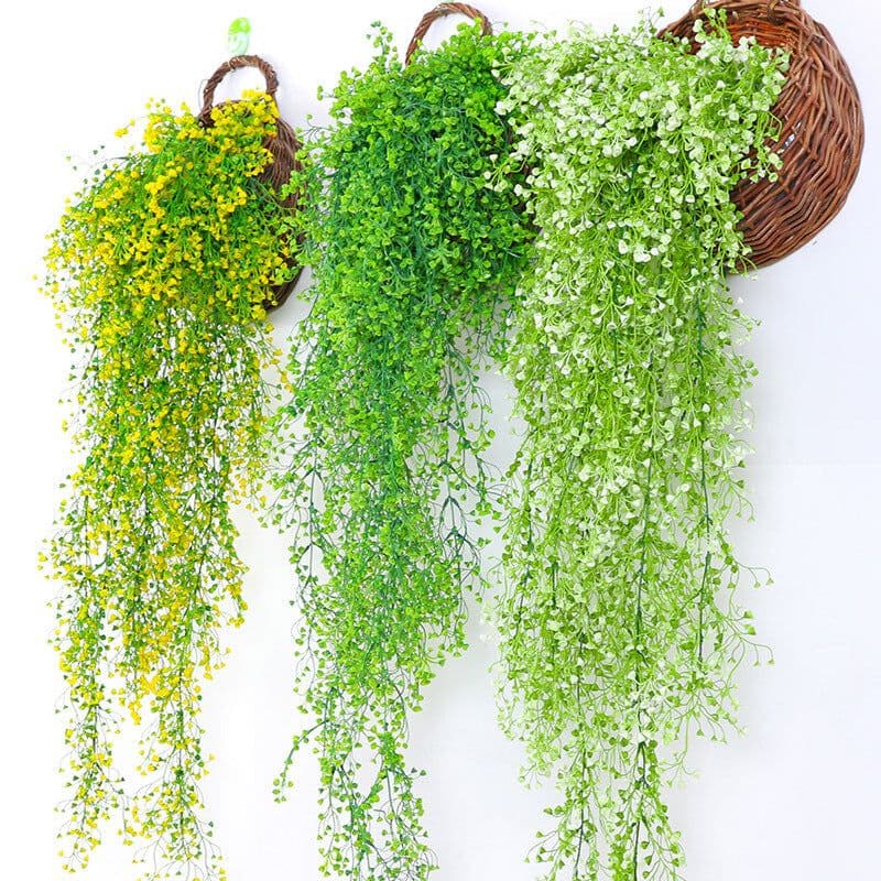 image-Simulation Admiralty willow wall hanging rattan flower vine artificial flower rattan living room wall hanging wall plastic flower artificial flower green plant