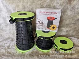 image-Outdoor Furniture Retractable Stool Chairs Portable Stool Lounge Folding Chair Camping Stool Foldable Convenient Fishing Chair