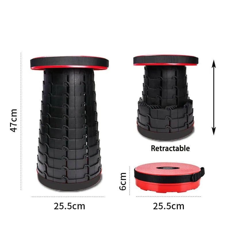 image-Outdoor Furniture Retractable Stool Chairs Portable Stool Lounge Folding Chair Camping Stool Foldable Convenient Fishing Chair