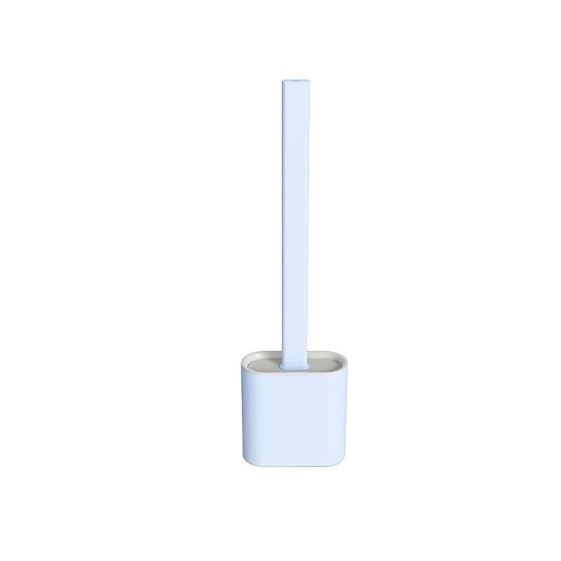 image-Xiangjiayoupin creative wall-mounted crevice long handle toilet brush soft glue brush head set household toilet cleaning brush