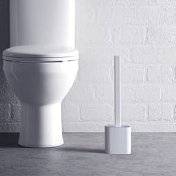 image-Xiangjiayoupin creative wall-mounted crevice long handle toilet brush soft glue brush head set household toilet cleaning brush