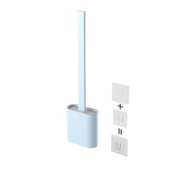 image-Xiangjiayoupin creative wall-mounted crevice long handle toilet brush soft glue brush head set household toilet cleaning brush