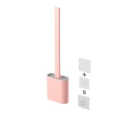 image-Xiangjiayoupin creative wall-mounted crevice long handle toilet brush soft glue brush head set household toilet cleaning brush