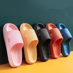 image-Weisheng flip flops male cross-border bathroom couples home drag new feces sense home slippers female summer indoor