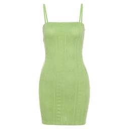 image-European and American fashion trend 2021 foreign trade summer new product women's pure color sexy sling short skirt high waist dress