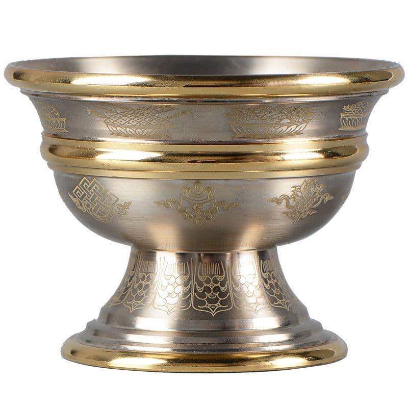 image-Water Supply Cup for Buddha Cup Copper Manual Household Buddha Front Cup Water Supply Bowl