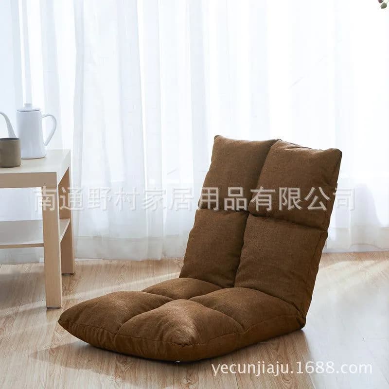 image-Nomura Beige Linen Japanese Simple Single Sofa 96x35 Modern Minimalist
