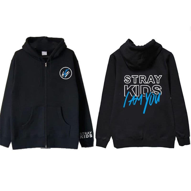 image-Stray Kids sweater album I am YOU concert with the same Korean version of the hooded cardigan sweater jacket for men and women