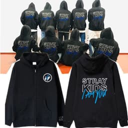 image-Stray Kids sweater album I am YOU concert with the same Korean version of the hooded cardigan sweater jacket for men and women