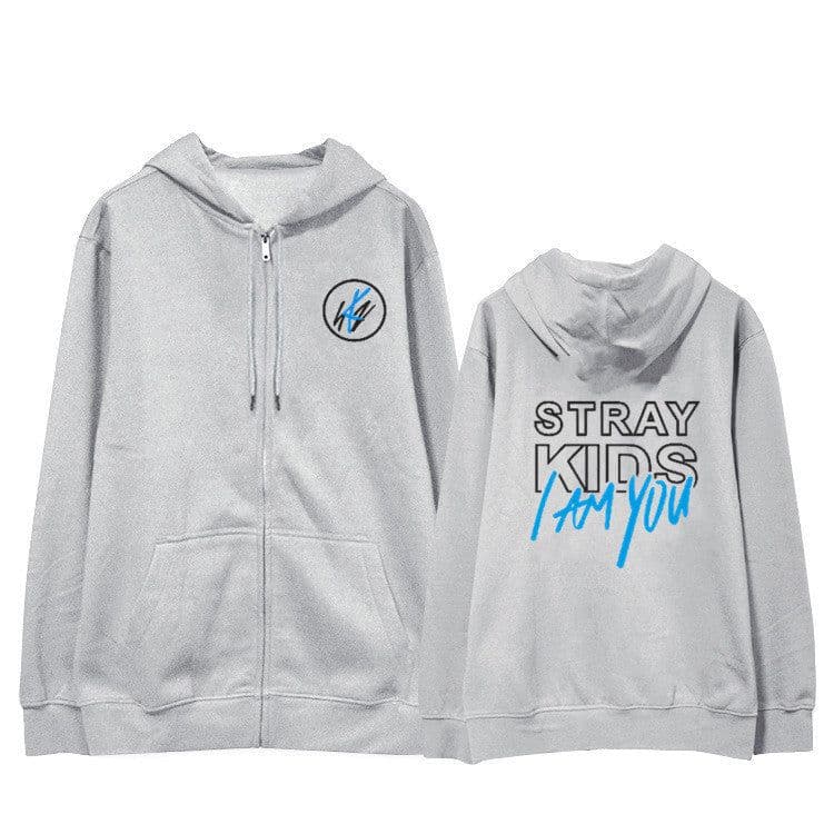 image-Stray Kids sweater album I am YOU concert with the same Korean version of the hooded cardigan sweater jacket for men and women