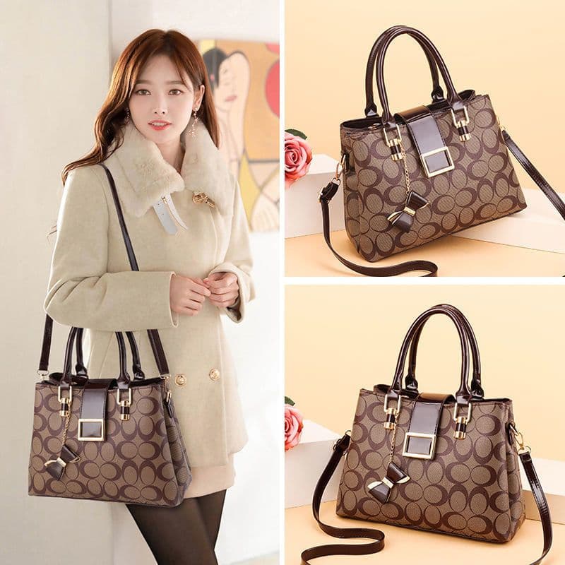 image-Atmospheric lady bag 2021 summer new fashion middle-aged female bag mother one shoulder messenger retro portable big bag