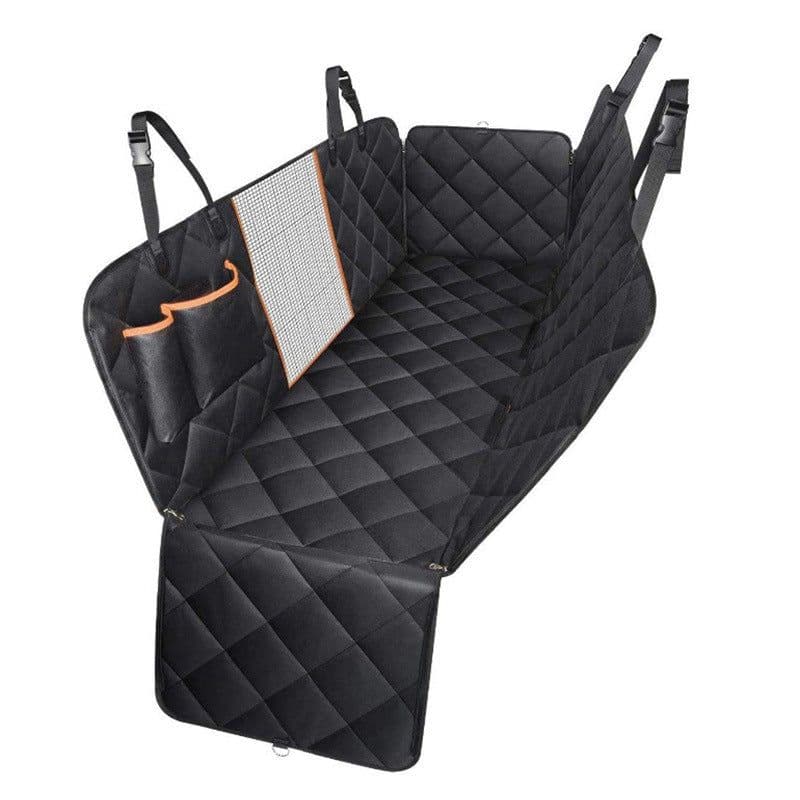 image-Custom gray mesh waterproof pet mat quilted cotton dog car mat car safety rope rear seat pet mat wholesale