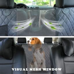 image-Custom gray mesh waterproof pet mat quilted cotton dog car mat car safety rope rear seat pet mat wholesale