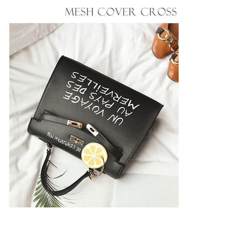 image-New wild women's bag trend PU bag simple Kelly letter handbag fashion casual shoulder Messenger bag wholesale
