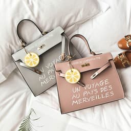 image-New wild women's bag trend PU bag simple Kelly letter handbag fashion casual shoulder Messenger bag wholesale