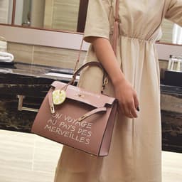 image-New wild women's bag trend PU bag simple Kelly letter handbag fashion casual shoulder Messenger bag wholesale