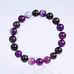 image-Bracelet En Pierre Naturelle Violet Pour Femme