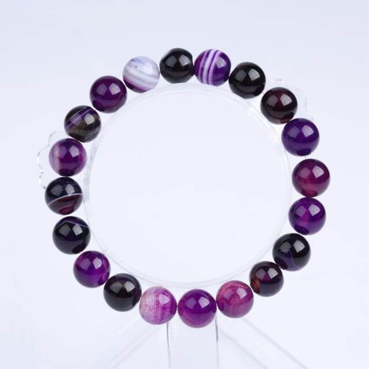 image-Bracelet En Pierre Naturelle Violet Pour Femme