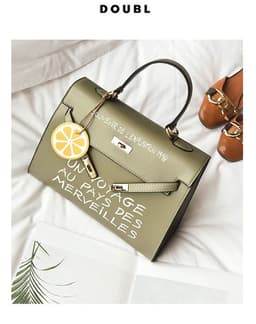 image-New wild women's bag trend PU bag simple Kelly letter handbag fashion casual shoulder Messenger bag wholesale