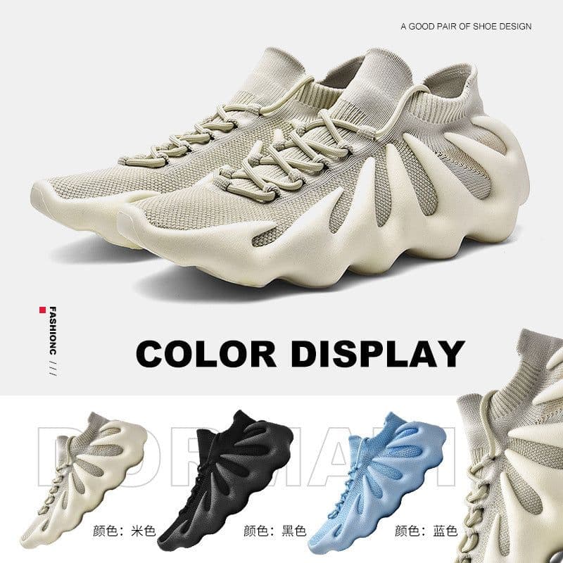 image-Foreign trade large size Putian factory breathable high elastic men's shoes Grandpa same coconut shoes trend fashion running shoes 450