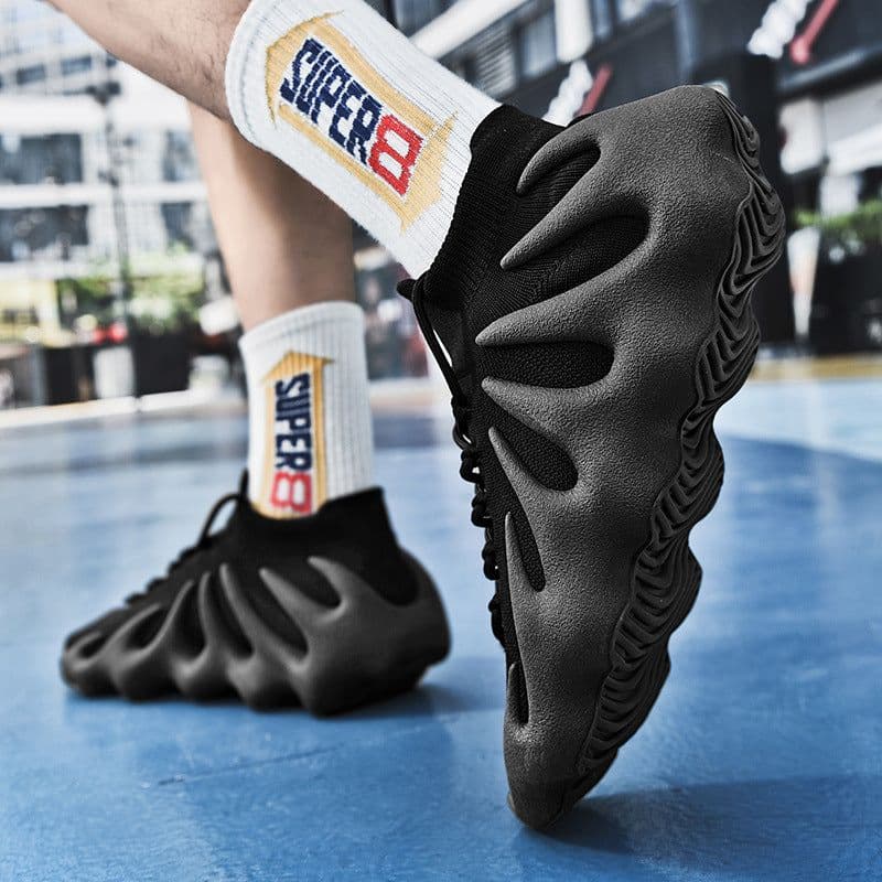 image-Foreign trade large size Putian factory breathable high elastic men's shoes Grandpa same coconut shoes trend fashion running shoes 450