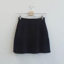 image-Chiffon shirt suit female spring and autumn temperament two-piece design double-layer doll collar top half-length pleated skirt