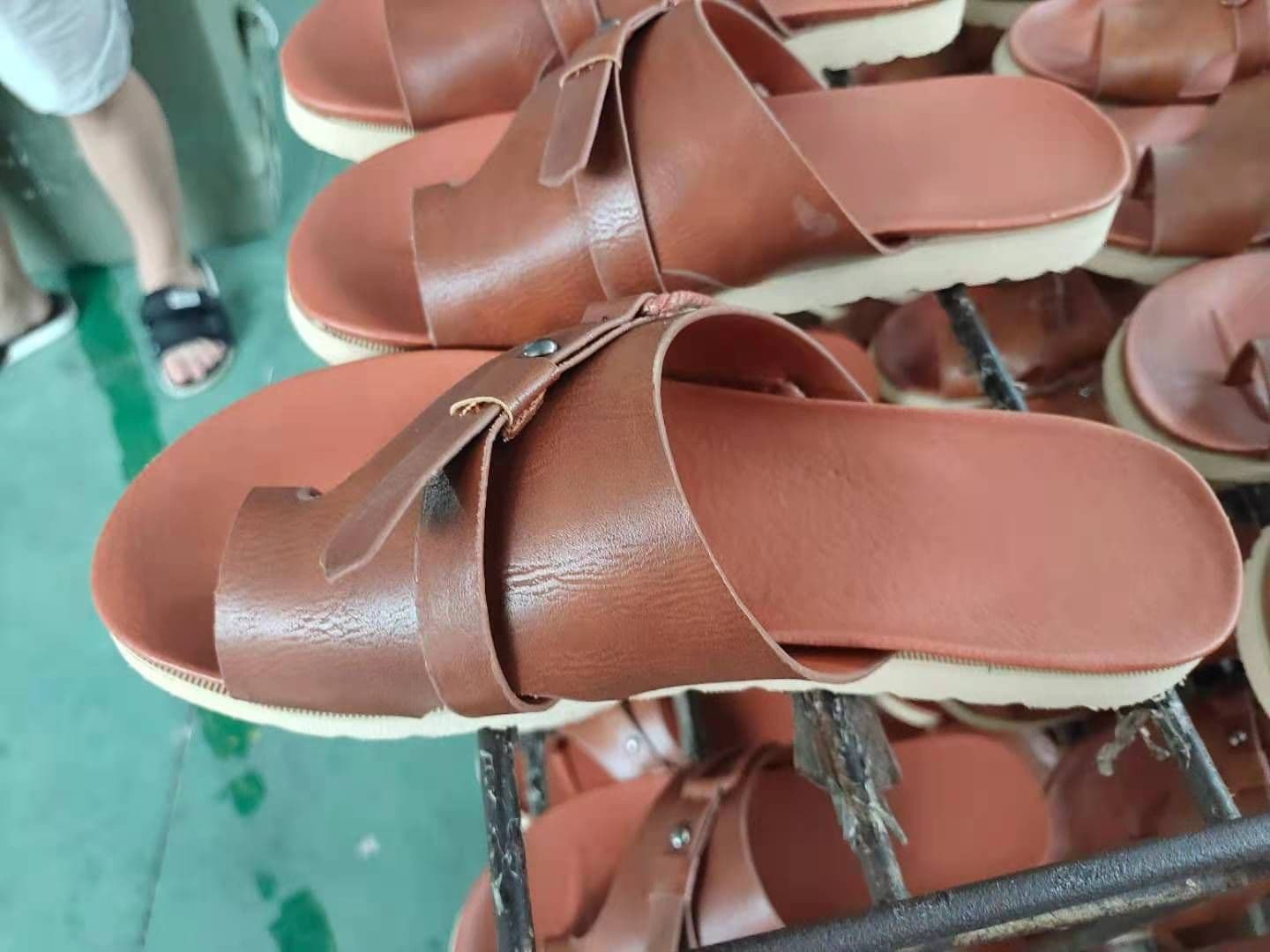 image-2021 foreign trade plus size spring and summer leisure breathable set of toe sandals and slippers viscose shoes cross-border new spot beach sandals