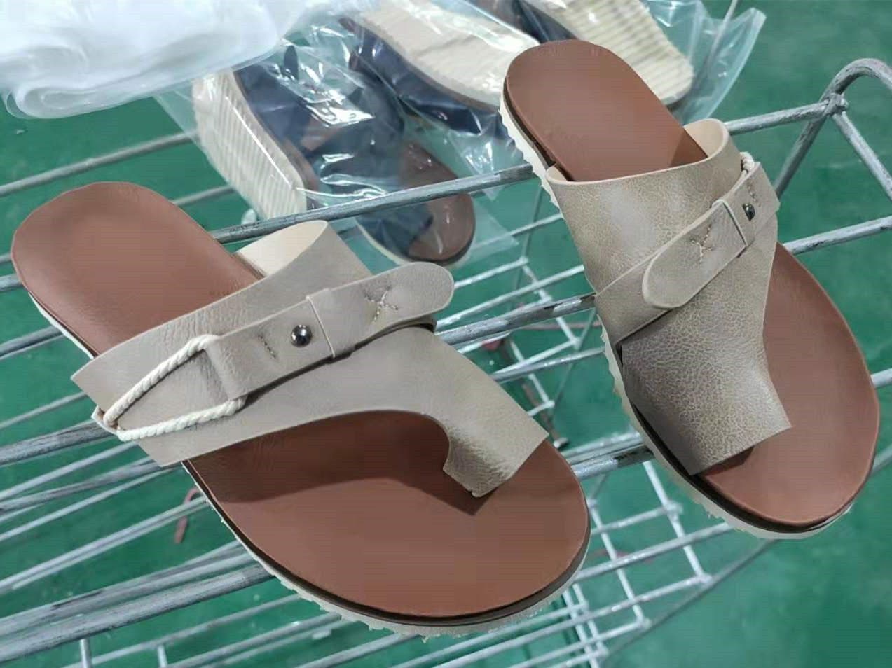 image-2021 foreign trade plus size spring and summer leisure breathable set of toe sandals and slippers viscose shoes cross-border new spot beach sandals