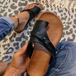 image-2021 foreign trade plus size spring and summer leisure breathable set of toe sandals and slippers viscose shoes cross-border new spot beach sandals