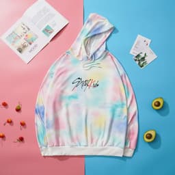 image-Tie-dyed sweater Stray Kids super fire autumn 2020 new Korean version loose lazy style hooded jacket jacket