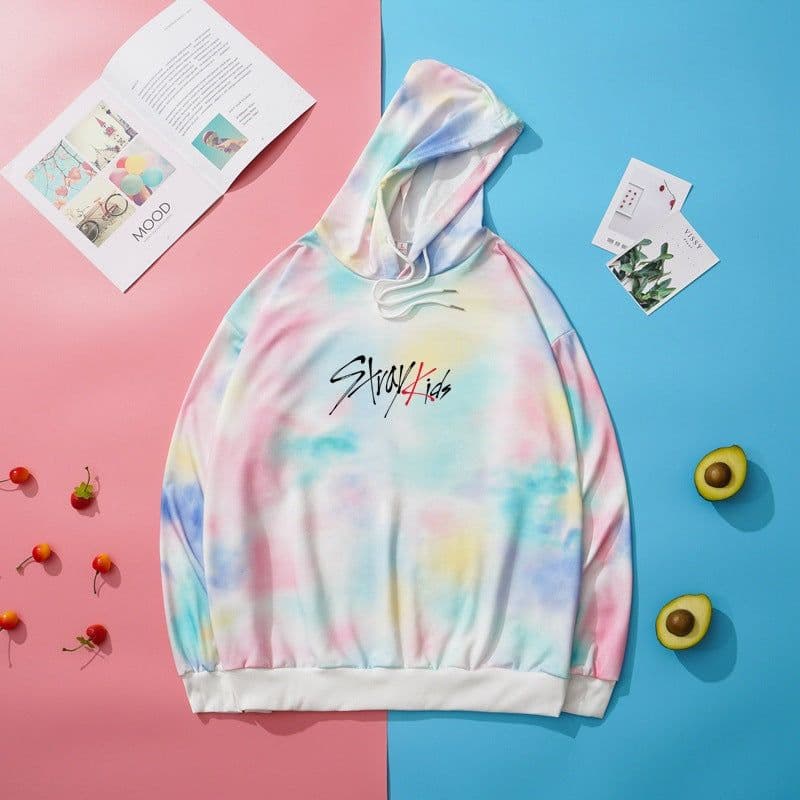 image-Tie-dyed sweater Stray Kids super fire autumn 2020 new Korean version loose lazy style hooded jacket jacket