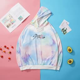 image-Tie-dyed sweater Stray Kids super fire autumn 2020 new Korean version loose lazy style hooded jacket jacket